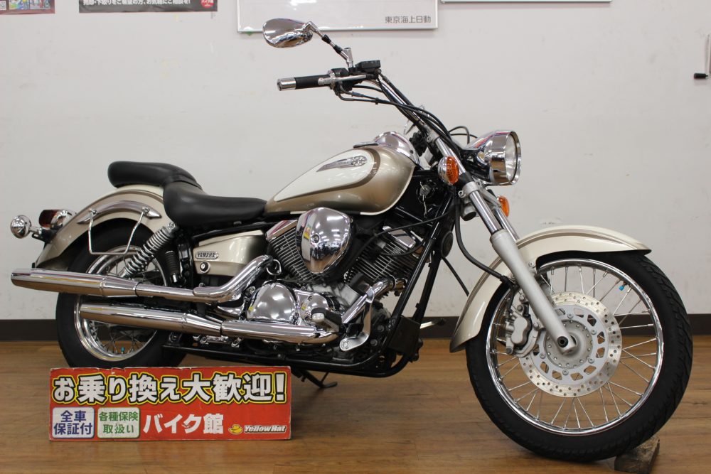 2000年モデルヤマハのDrag Star 250入庫しました！サイドバックステー・キー2本・ノーマル車！少しでも気になった方はバイク館港北ニュータウン店へお問い合わせください！