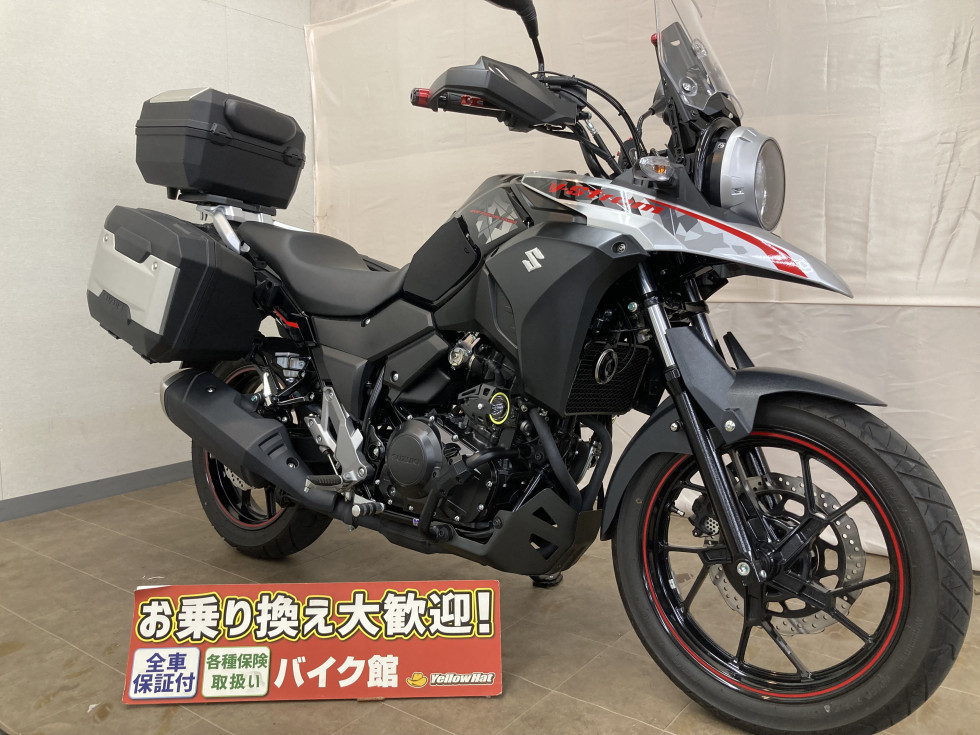 スズキ V-Strom250 ABS（ブイストローム） 2021年モデル 純正パニア・フォグランプ・グリップヒーター・ETC・ローダウンシート・エンジンガード・ヘルメットホルダー・スクリーンオフセットブラケットの詳細  | 中古・新車バイクの販売・買取【バイク館SOX】